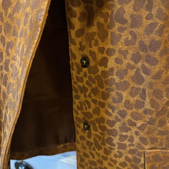 NWT Leather Leopard Print Jacket - Picture 6 of 8